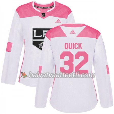 Naisten NHL Los Angeles Kings Pelipaita Jonathan Quick 32 Adidas 2017-2018 Valkoinen Vaaleanpunainen Fashion Authentic Naisten NHL Los Angeles Kings Pelipaita Jonathan Quick 32 Adidas 2017-2018 Valkoinen Vaaleanpunainen Fashion Authentic